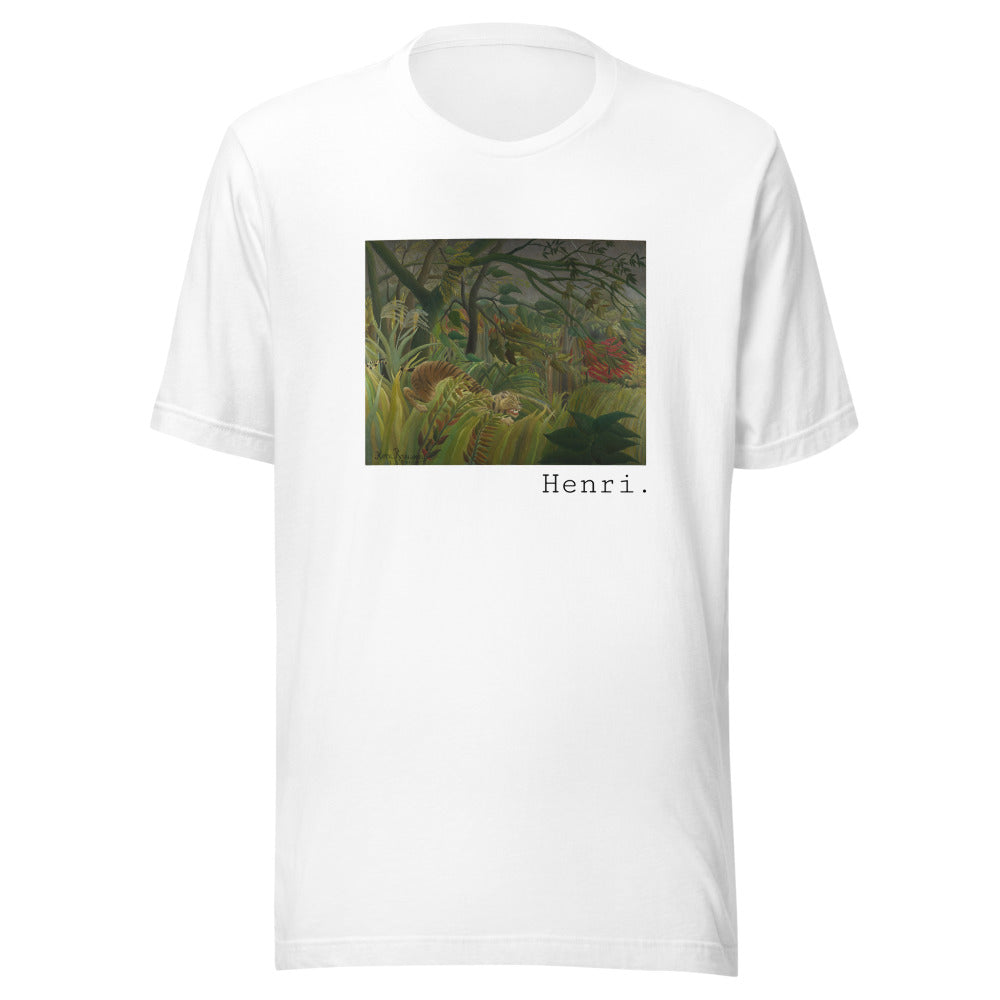 Surprised! by Henri Rousseau t-shirt