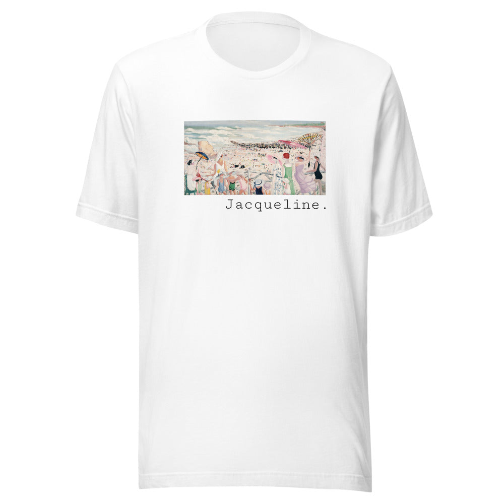 The Grande Plage at Biarritz by Jacqueline Marval t-shirt