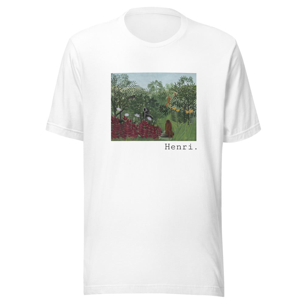 Tropical Forest with Monkeys by Henri Rousseau t-shirt