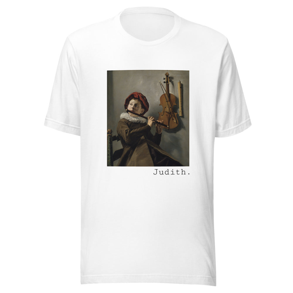Boy Playing the Flute by Judith Leyster t-shirt