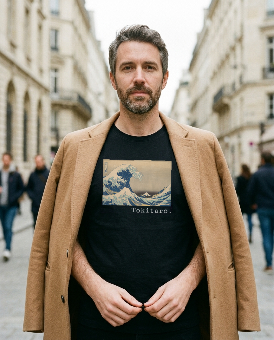 Katsushika Hokusai t-shirt worn
