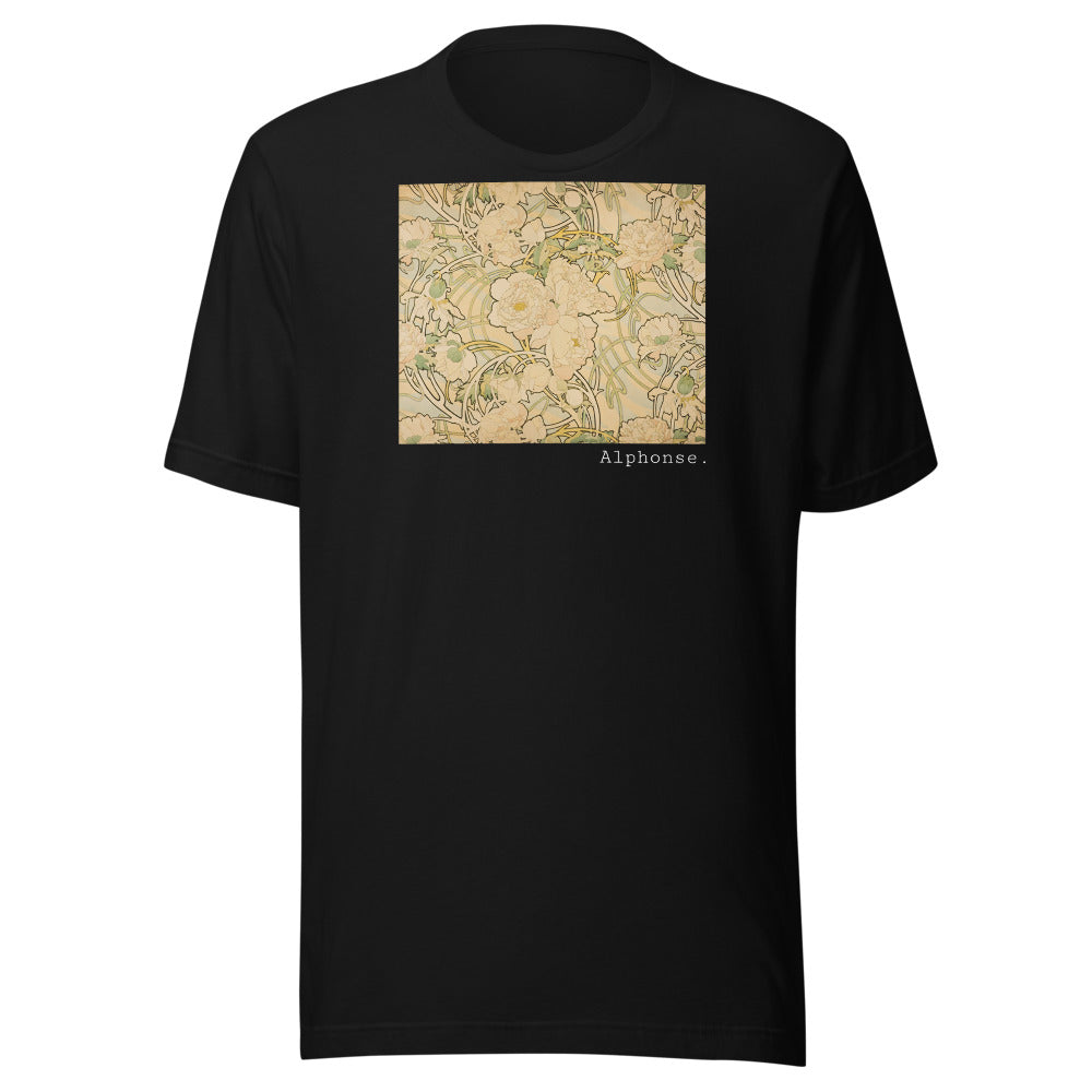 Peonies by Alphonse Mucha t-shirt