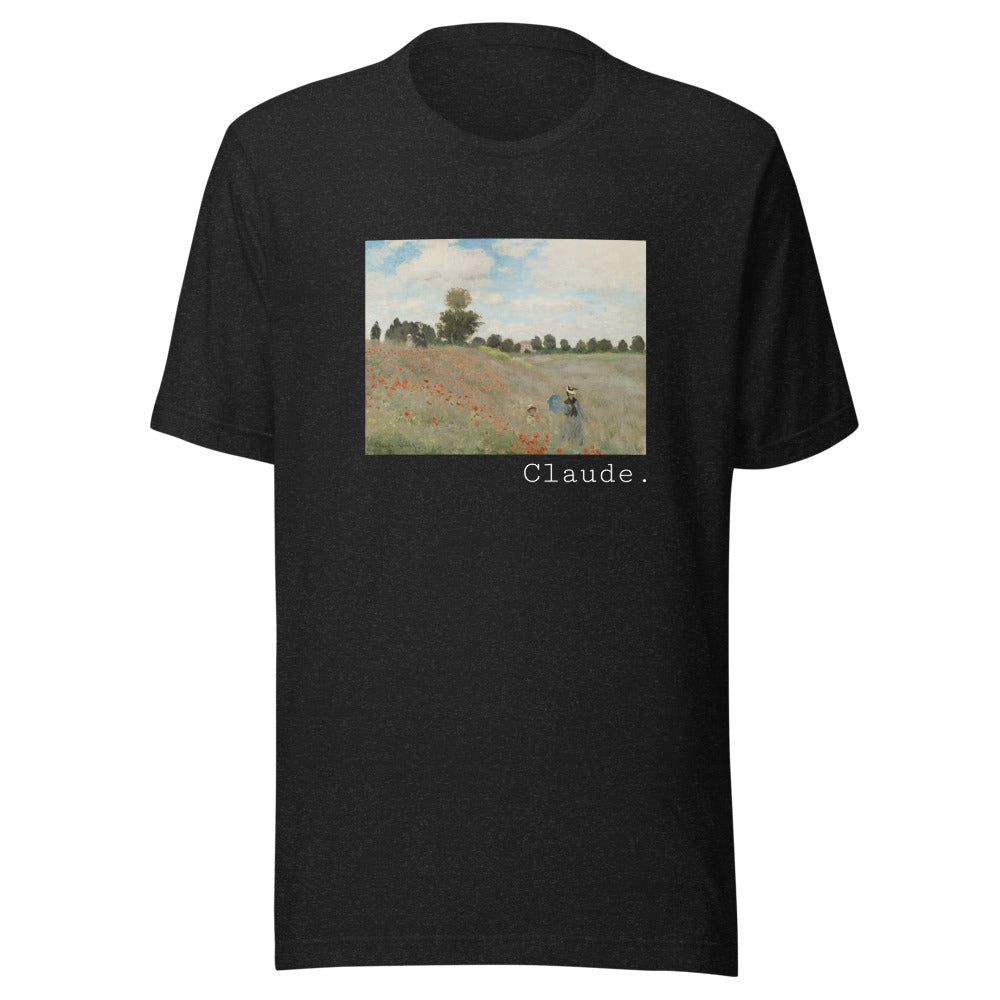 Poppy Field by Claude Monet t-shirt