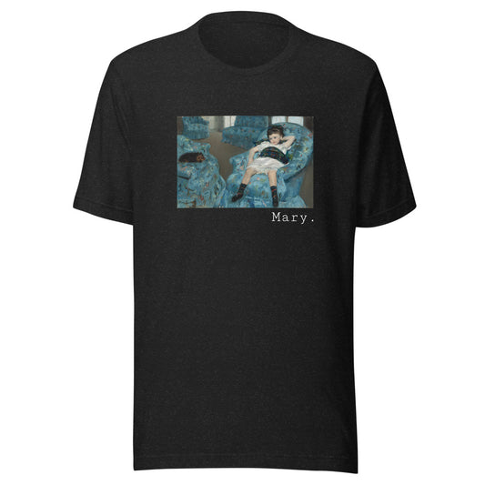 Little Girl in a Blue Armchair by Mary Cassatt t-shirt