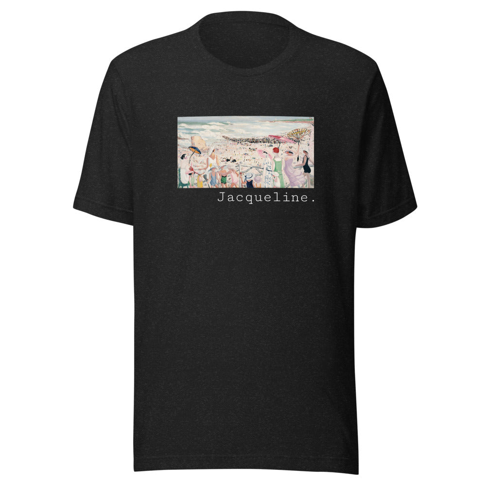 The Grande Plage at Biarritz by Jacqueline Marval t-shirt