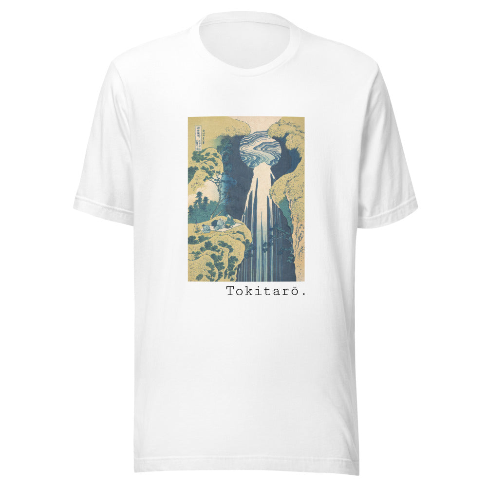 The Amida Falls in the Far Reaches of the Kisokaidō Road by Katsushika Hokusai t-shirt