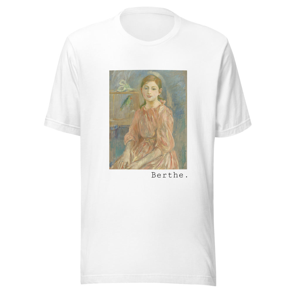 The Artist's Daughter with a Parakeet by Berthe Morisot t-shirt